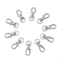 100pcs Alloy Swivel Lanyard Snap Hook Lobster Claw Clasps Jewelry Making Bag Keychain DIY Accessories