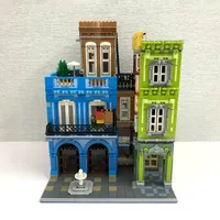 In magazzino Nuovi prodotti in 2020ug-10182 4143 PCS City Street Hotel Building Block Bricks Education Toys