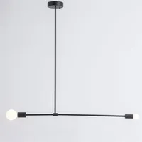 현대 골드 블랙 펜던트 라이트 금속 스트립 서스펜션 샹들리에 홈 거실 식당 침실 천장 램프 PA0298