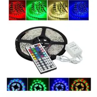5M 16.4ft 12V Flexible LED-Streifen LED-Band-Licht 5050 RGB bunten LED-Kit Wasserdicht für DIY Weihnachtsferienhaus Auto Bar Fest-Dekoration