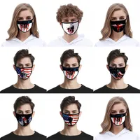 Maschere panno nero lavabile maschera respiratoria Moda bandiere USA Skull Mascarilla Reuseable bambini Liberty Goddes 2 2zj C2