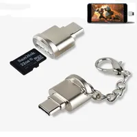 Portable USB 3.1 Tipo C Card Reader USB-C TF Micro SD Adaptador OTG Tipo-C Leitor de cartão de memória para Samsung Macbook Huawei Letv (varejo)