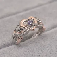 Trendig unik kvinnlig fingerring oändlighet färg ring oändlig kärlek symbol lova mode för kvinnor smycken