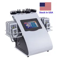 Estoque em EUA Nova Perda de Peso emagrecimento Lipolaser Cavitação 6 em 1 RF Vácuo 40K Cavitação Corpo Sculpting Machine Machine Máquina