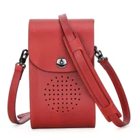 Multifunctional leather Mini women&#039;s messenger handbags Literary style from hang to heart