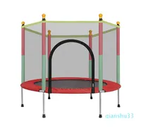 Partihandel-barn trampolin med säkerhetsskåp Nethoppmatta och fjäderskyddstoppning kan ladda 442 kg, för barn inomhus och utomhus