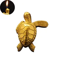 Batune Gas Lighter Relador recargable Ligero de cigarrillos coleccionables en forma de tortuga en forma de tortuga