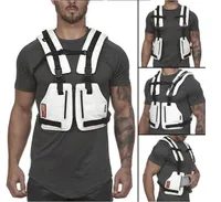 Chest Rig Bag Men Hip Hop Street Functional Tactical Vest Handy-Beutel-Sport-wasserdichte Reflective Cycling Brusttasche Sports Vest # 3