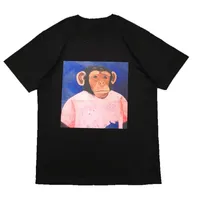 Street Fashion Mens T Shirt 2020 Monkey Pattern Polos Kortärmad Tennis T-shirts Män Kvinnor Par Stylist Högkvalitativ Pullover Tee