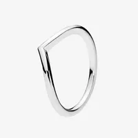 Dames Mens Gepolijste Wishbone Ring Mode Zomer Sieraden voor Pandora 925 Sterling Zilveren Ringen met Doos Hoge Kwaliteit