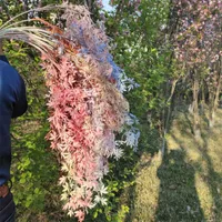 가짜 낚시 단풍 나무 잎 (줄기 / 무리) 웨딩 홈 장식 인공 식물에 대한 47.24 "길이 시뮬레이션 플라스틱 단풍 나무 벽 Hangging