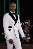 Handsome doppiopetto Groomsmen picco risvolto smoking dello sposo degli uomini Wedding Dress Man blazer Prom Cena adatta (Jacket + Pants + Tie) W106