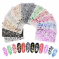 Färgfolie Nail Stickers -Colorful DIY Nail Art Decals 12 stilar för nagel diy och salong