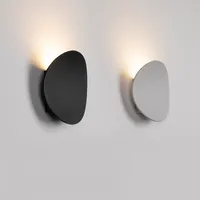 Современная круглая настенная лампа спальня прикроватная стена Sconce Art Decor Black LED освещение светильника гостиной столовая нордическая лампа
