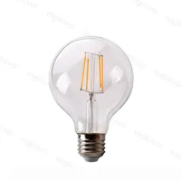 Lâmpadas LED G95 Não Regulável Filament 360 Ângulo Edison Lamp 4W 6W 8W Branco Quente Para lustres de cristal Pendant Piso Tabela Luzes DHL