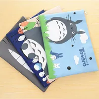 Cute Totoro Pencil Case High Capacity Pen Case Kawaii Canvas Pencil Bag For Kids Gifts School Office Supplies Japan Stationery Vrw0#