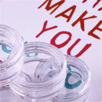 Spalla piccolo rotondo Crema scatola separata di caso di imbottigliamento in plastica trasparente vaso Pot Bottiglia cosmetici contenitore del campione Lip Gloss Sub 0 11wq B2