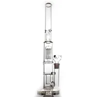 Hookahs 18 inches tall bong 8 arm tree Perc glass pipe 5mm Transparent water pipes with accessories