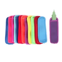 500pcs Antifreezing Popsicle Bags Freezer Popsicle Holders Reusable Neoprene Insulation Ice Pop Sleeves Bag for Kids Summer Kitchen Tools