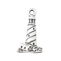 Großhandel Mode-Antike-Silber überzogene Schmucksachen DIY Alloy Leuchtturm-Charme 11 * 20mm AAC1036