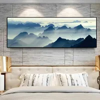 거실 홈 인테리어 (없음 프레임)에 대한 벽 예술 회화 현대 새 중국어 벽 예술 풍경 산맥 포스터 사진 캔버스