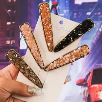 Europe Fashion Jewelry Women Girl&#039;s Charm crystal Hairpin Hair Clip Dukbill Toothed Hair Clips Bobby Pin Lady Barrette Hair Accessories