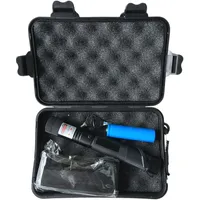 Высокоустойчивый лазерный фонарик 532NM Указатель сжигания спички лазерная ручка с безопасным ключом Зеленый красный лазер + 18650 батарея + зарядное устройство + коробка Y200727
