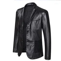 Ceket 5XL 6XL Artı boyutu Mens Big PU Deri Ceket Casual Tek Breasted Giyim Coats Tasarımcı