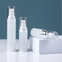 15 30 50 ml Airless Pump Frosted Bottle Refilleerbare reislotioncontainers Vaccum Fijne Mist Spray Bottle Plastic cosmetische dispenser