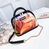 New- Candy Jelly Clear Beach Bags Composite Bag 2pcs/set Handbag Women Clutch Purse-5152