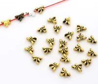 500pcs prata tibetana ouro pequeno Dragonfly metal Spacer solto Bead Para fazer jóias DIY Pulseira Acessórios 6x8mm Atacado