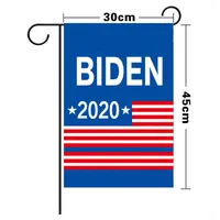Trump Flag 30 * 45cm Drapeaux Jardin Président Keep America Great Banners Simple face élections américaines patriotique Biden Décoration Bannière GGA3686-9