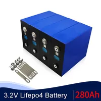 4 stks 3.2V batterij Prismatic LifEPO4 280AH lithium ijzeren fosfaatcellen voor Solar12v280AH 12v300AH Pack EU US belastingvrij