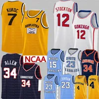 NCAA toni 7 kukoc Jersey College John 12 Stockton 34 allen 34 Barkley Chris 4 Webber Carter Basketball Wears 99