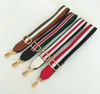 Nylon Färgglada Stripe Handväskor Bredband Bag Tillbehör DIY Purse Erble Handtag Justerbart bälte för påse 120cm