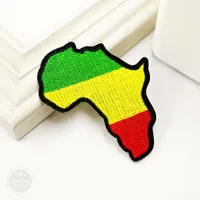 Africa (Size:7.0x8.2cm) DIY Iron On Patch Sewing On Embroidered Applique Sewing Clothes Cartoon Garment Apparel Accessories