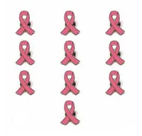 Cor-de-rosa fita crachá broche cancro de mama consciência rosa fita broche