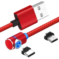 cabo magnética 3 em 1 Carregador Rápido Linha 2A Nylon Ímã rápido carregamento Cord Type C Micro USB Cable para Samsung Galaxy S10 S20 LG