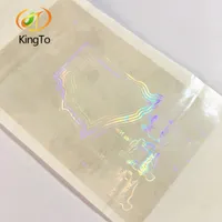 プロのカスタムホログラム透明IDロゴパッケージラベルクリアホログラフィックステッカーシート