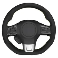 Steering Wheel car Capa DIY mão-costurado preto Suede Para Subaru WRX (STI) 2015 2016 2017 2018 2019 Levorg 2015-2019