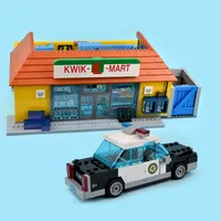 블록 2232pcs House Kwik-e-Mart Supermarket 모델 빌딩 블록 벽돌 장난감 선물 선물 71016