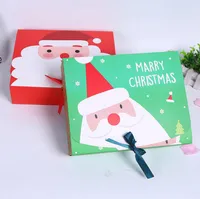 クリスマスの弓リボンギフトボックス大きい赤い緑の包装箱のクラフトラップの収納紙箱DIYチョコレートキャンディボックスDHL
