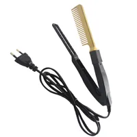 Выпрямитель для волос Утюги Folding выпрямления щетка подогревателем волосы расческой прямой Curling Iron завивки волос расческой J2711
