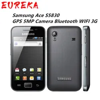 S5830i Оригинал разблокирован Samsung Ace S5830 GPS 5MP камера Bluetooth WiFi 3G отремонтированный мобильный телефон