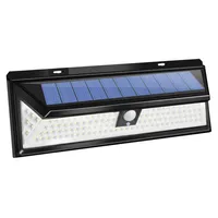 Luces al aire libre solar solar 118 LED Luces de la seguridad del sensor de movimiento IP65 a prueba de agua Luz a la pared para jardín Patio Patio cubierta Garaje