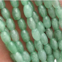 10第4 x6 mm Aventurine Naturelle Jade PierresPrécieusesen forme deriz perles en vrac 15 "