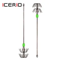 Entertainment Sports FishingFishing Lures ICERIO 5/10/20/50PCS Stainless Steel Double Layers Umbrella Hook Squid Cuttlefish Octopus Fishi...