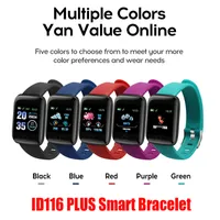 Fitness Tracker ID116 Plus Smart Armband met Hartslag Smart Watchband Bloeddruk Polsband PK ID115 Plus 116 Plus voor Fitbit MI