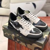 Qualité Hommes Casual Fitness Chaussures En Cuir Mens Mode Mode De luxe Designer Camouflage Correspondant Cuir Chaussures Confortables Chaussures Casual Chaussures Daily