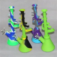 Pipeaux ￠ eau en silicone Bongs Silicon Bangs Water Typpe Verre Gamiage Pipes Waterbongs Nectar Reclaim Catchers Caps Caps de glucides DHL